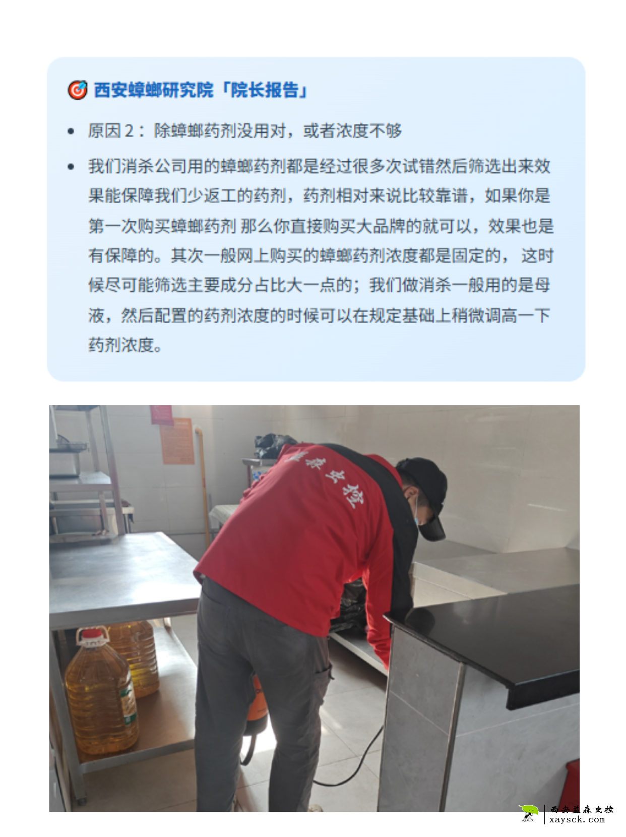 除蟑螂时药剂浓度要够